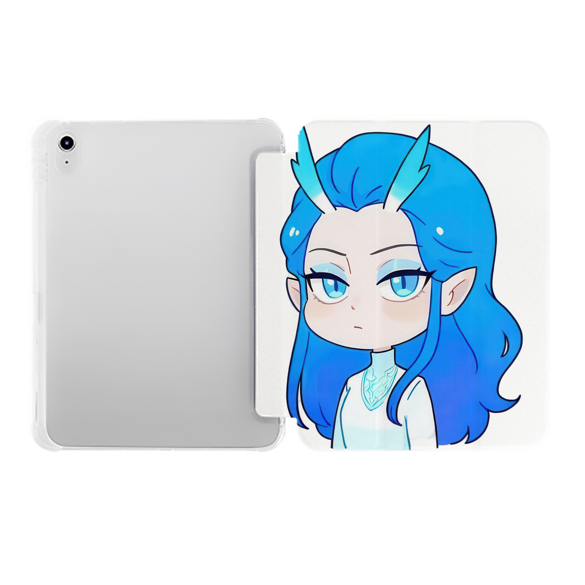 （画像用） Ne Zha 2 ナタ 魔童の大暴れ IPad ケース ペン収納付き 三つ折りスタンド PUレザー×シリコン 対応機種9.5/10.5/10.9インチ